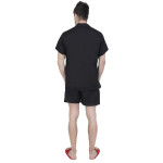 Black Solid Sleepwear Set