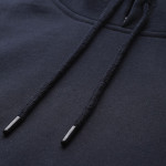 Men Navy Blue Solid Hooded Sweatshirt