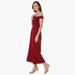 Women Solid One-Shoulder Jumpsuit